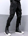 Contrast Piping Flap Cargo Trousers