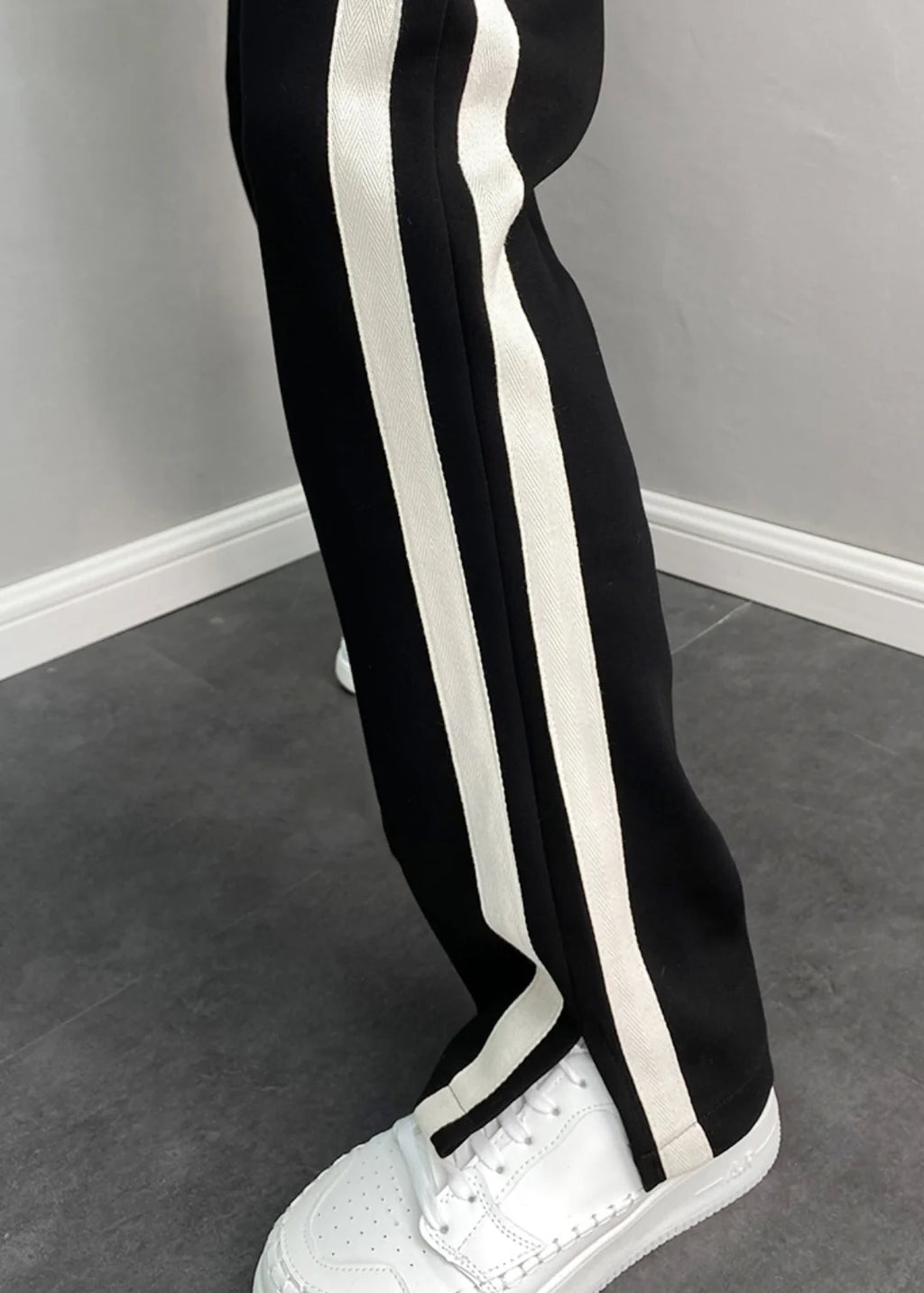 Striped Patchwork Jogger Pants