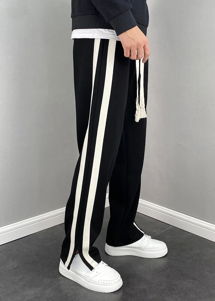 Striped Patchwork Jogger Pants