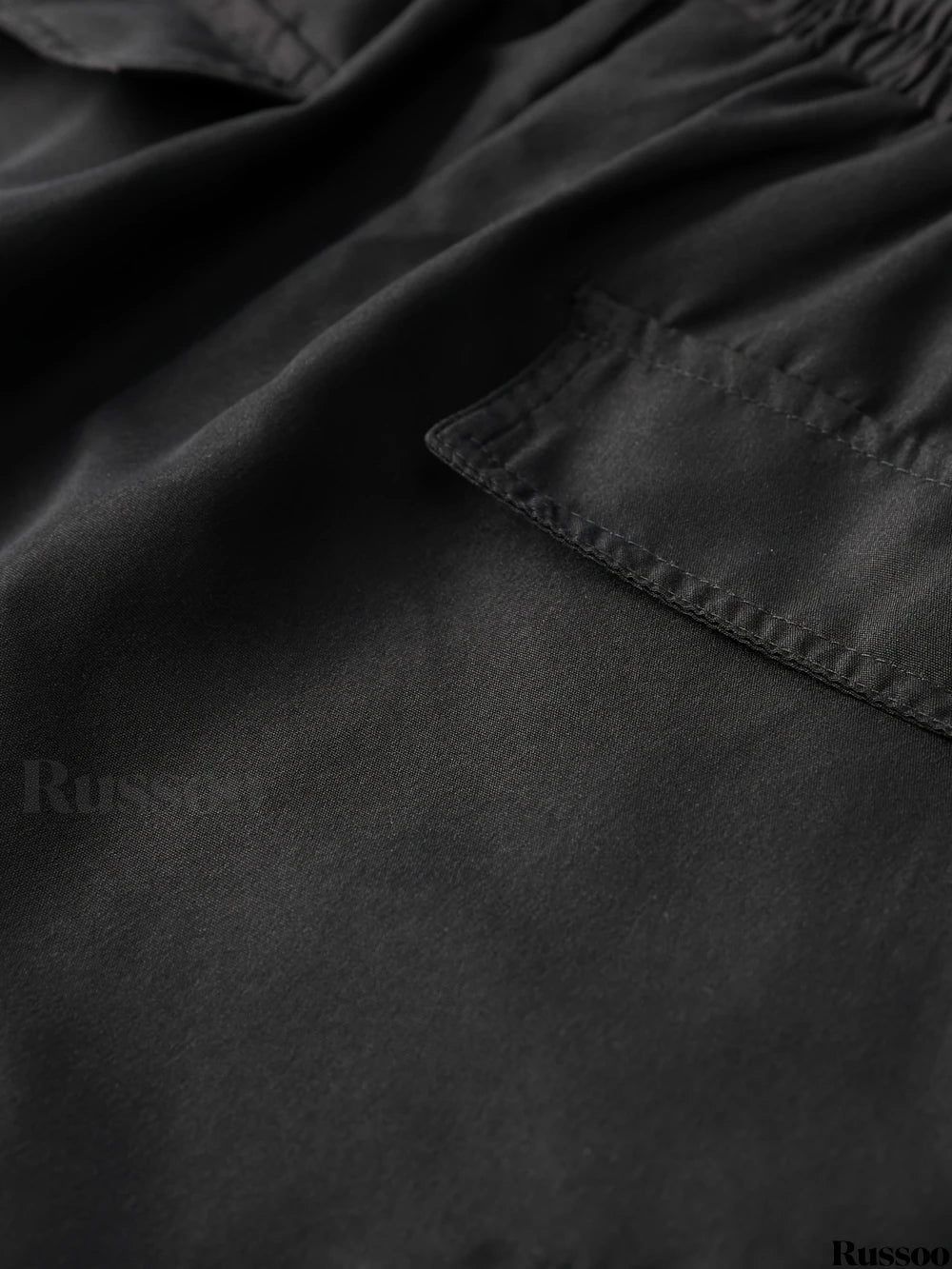 Flap Pocket Side Drawstring Waist Cargo