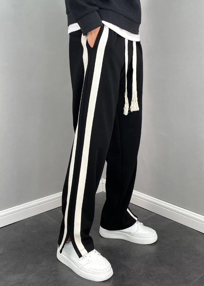 Striped Patchwork Jogger Pants