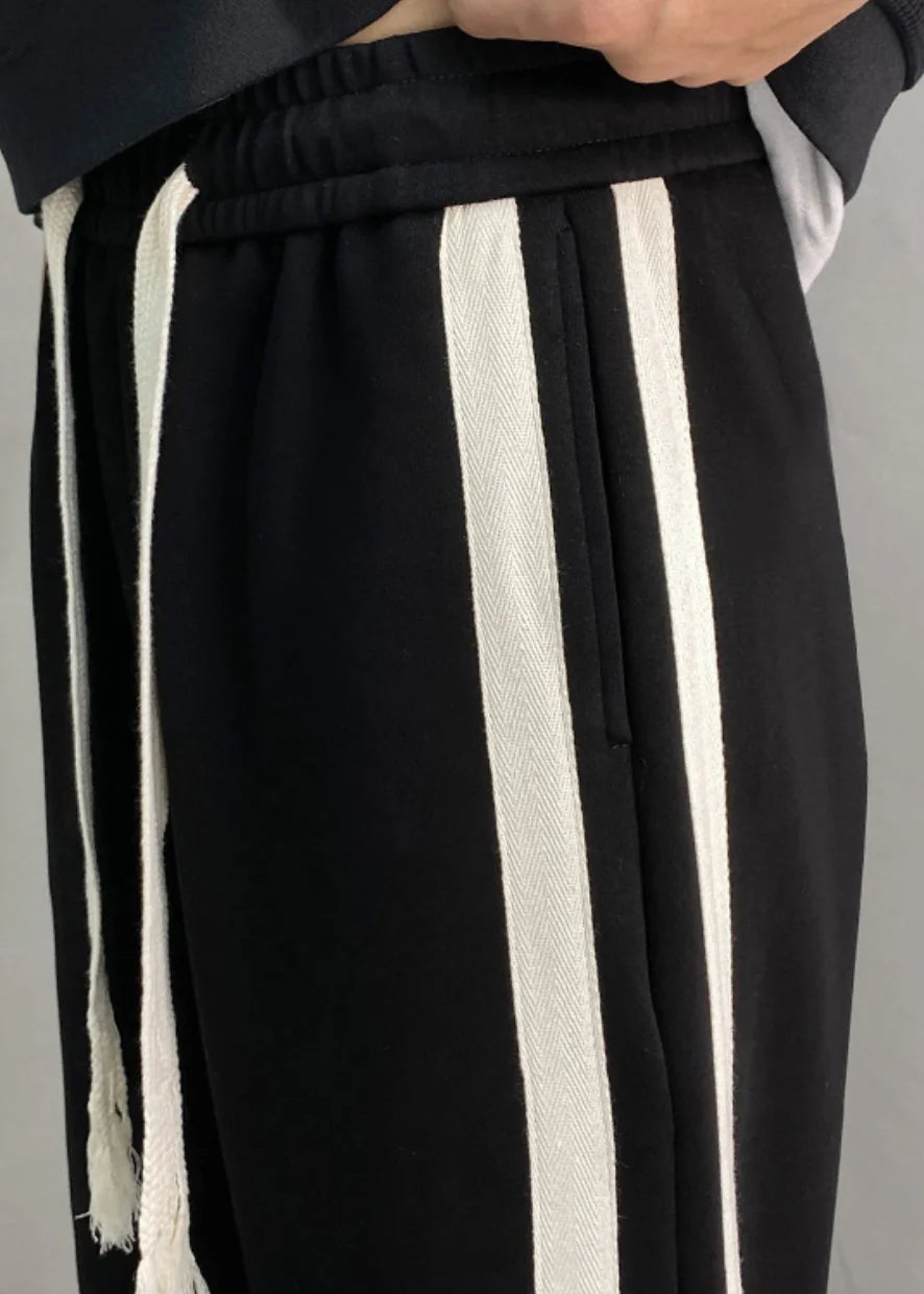 Striped Patchwork Jogger Pants