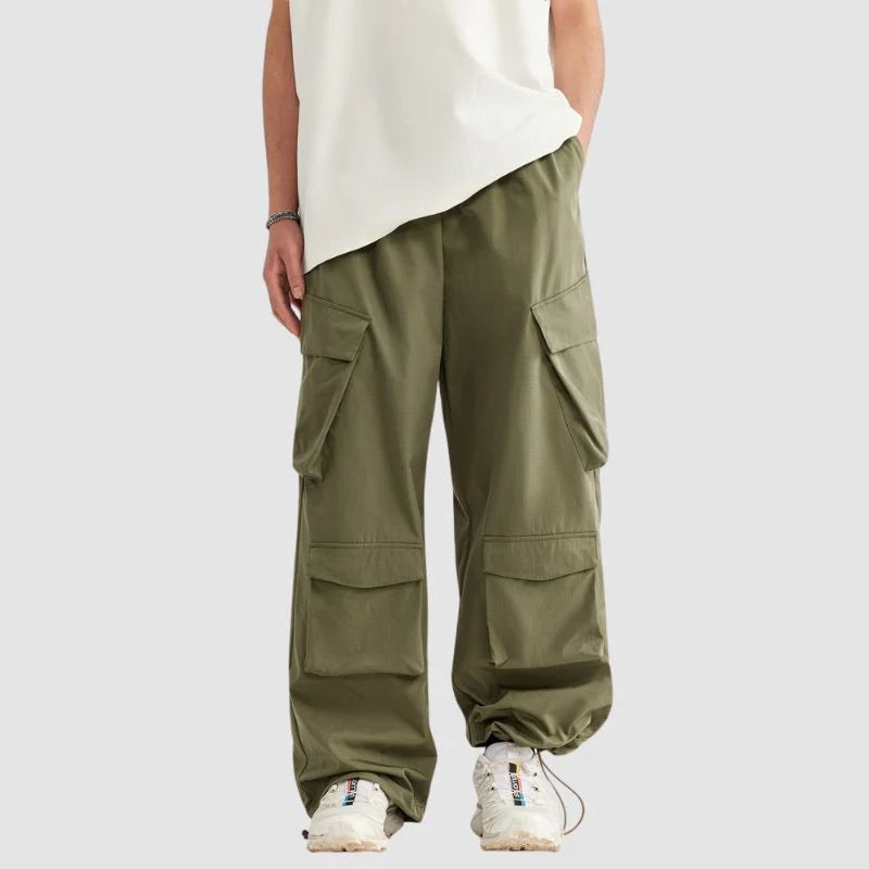 Double Cargo Pockets Pants