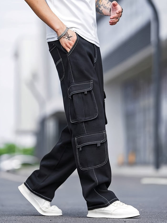 Cargo pant with white thread