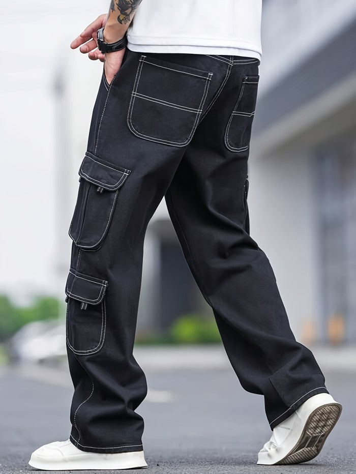 Cargo pant with white thread