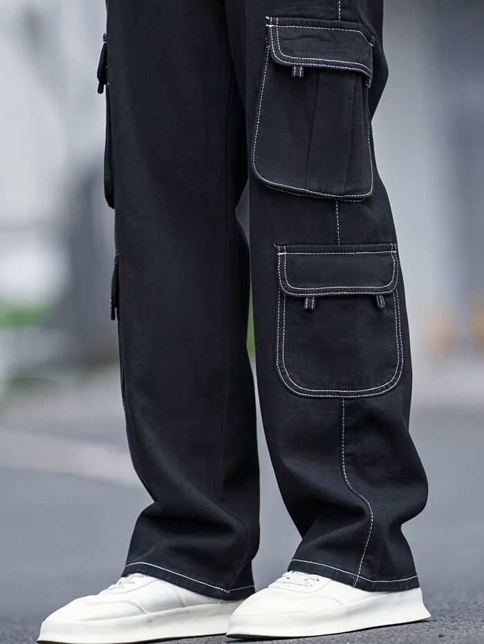 Cargo pant with white thread