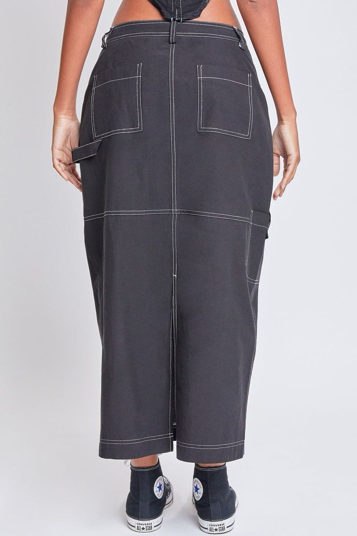 Twill Skirt With White Thread